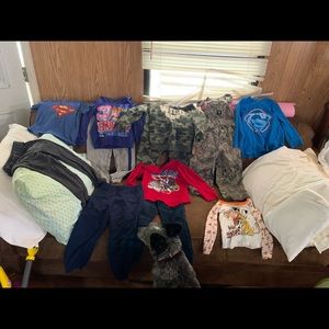 Kids long and short sleeve shirts and pants